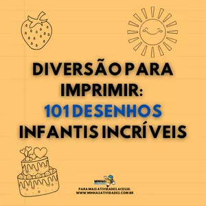 Imagem de capa para o Ebook Diversão para Imprimir: 101 Desenhos Infantis Incríveis