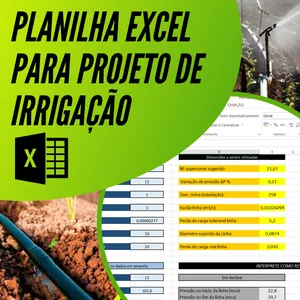 Imagem do curso PLANILHA EXCEL PARA PROJETO DE IRRIGAÇÃO