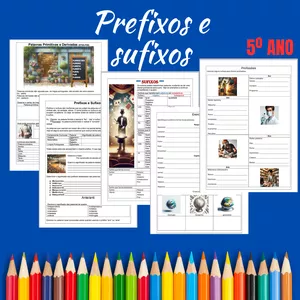 Imagem de capa para o Ebook Prefixos e Sufixos - Palavras derivadas e primitivas
