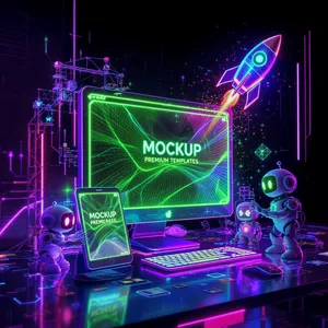 Imagen de portada para Ebook 🖥️ Plantillas de Mockup Premium – Da vida a tus productos digitales