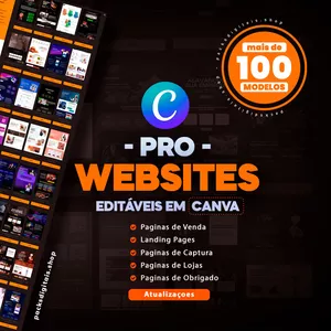 Imagem de capa para o Curso online Canva Website Pro