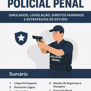 Imagem de capa para o Ebook PREPARATORIO COMPLETO PARA CONCURSO DE POLICIAL PENAL