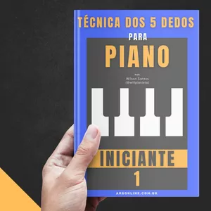Imagem de capa para o Ebook Técnica dos 5 Dedos para Piano - Iniciante 1