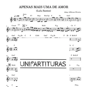 Imagem de capa para o Ebook Partitura Apenas mais uma de amor em pdf