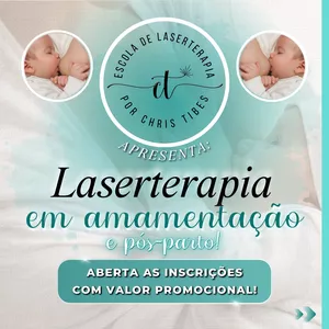 Imagem de capa para o Curso online Laserterapia para amamentação e pós-parto (turma 2023.1)