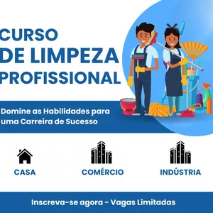 Curso Curso de Limpeza Profissional e Pós-Obra: Transforme Caos em Perfeição!