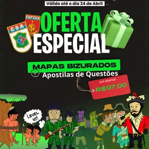 Imagem de capa para o Curso online COMBO: MAPAS BIZURADOS +  APOSTILA DE QUESTÕES INÉDITAS