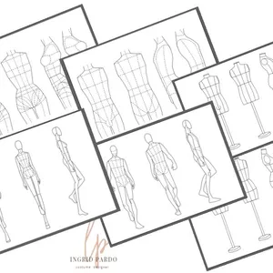 Imagen de portada para Curso online Plantilla Básica para diseñar prendas industria Moda en dibujo Plano