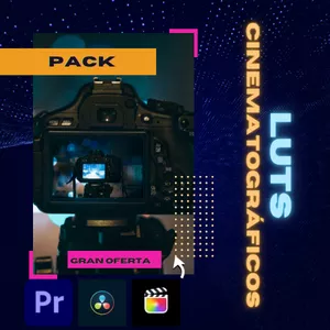 Imagen de portada para Curso online +Paquete LUTS CINEMATOGRAFICOS Para Premiere Pro, Davinci Resolve , Final Cut Pro
