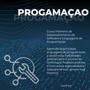 Imagem de capa para o Curso online  Desenvolvimento de Software e Programação: Cursos que ensinam linguagem