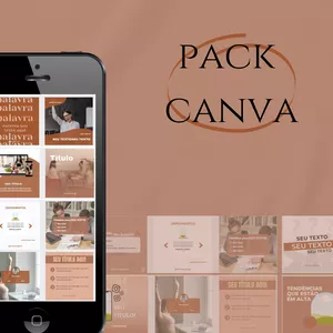 Imagem de capa para o Curso online Pack Canva 100