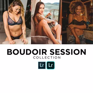 Imagem de capa para o Curso online BOUDOIR SESSION - 10 Presets para Adobe LightRoom Classic, para ensaios Boudoir, intimista e sensual.