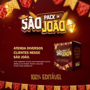 Imagem de capa para o Ebook Pack Junino - PSD 