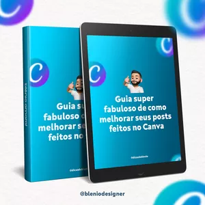 Imagem de capa para o Ebook Canva - Guia Prático de como melhorar seus posts.