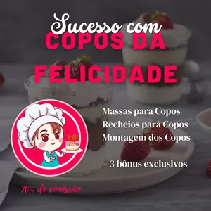 Imagem de Sucesso com Copos da Felicidade criado por Helia na hotmart