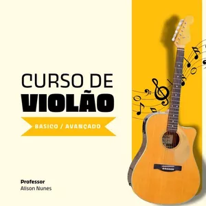 Imagem de Curso de violão completo mais bônus como tocar de ouvido  criado por Alison Nunes  na hotmart