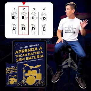 Imagem de capa para o Curso online COORDENAÇÃO DO ZERO - APRENDA A TOCAR BATERIA SEM BATERIA 