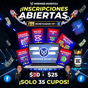 Imagen de portada para Curso online WEBINNER MONETIZA FACEBOOK - MATEO MONAR