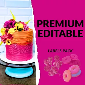 Cover image for Ebook Editable Canva Labels Pack