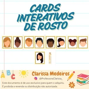 Imagem de capa para o Ebook Cards Interativos de Rosto