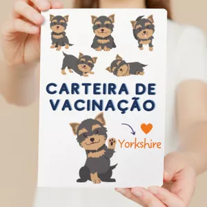 Imagem de capa para o Ebook Cartão de Vacina Pet - Yorkshire