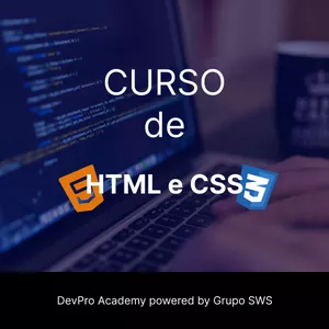 Imagem de capa para o Curso online Curso básico de HTML e CSS