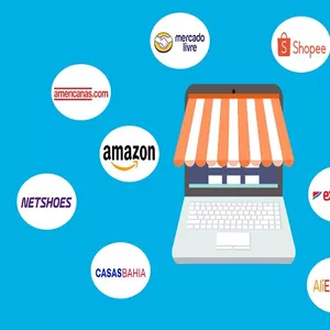 Imagem de capa para o Ebook Aprenda a vender nos principais marketplaces do Brasil