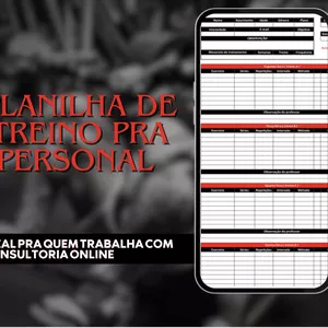 Imagem de capa para o Ebook PLANILHA DE TREINO PRA PERSONAL TRAINER