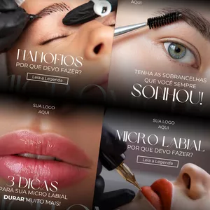 Imagem de capa para o Ebook Pack para Micropigmentação de Sobrancelhas e Lábios