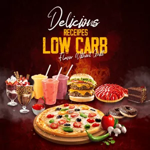 Cover image for Ebook Delicious Low-Carb Recipes - Flavor without Guilt