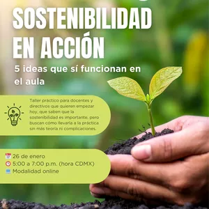Imagen de portada para Evento online Sostenibilidad en Acción: 5 ideas que sí funcionan en el aula