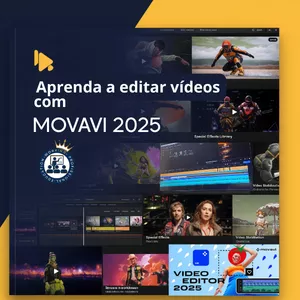 Imagem de capa para o Curso online Edição de Vídeos com Movavi Video Editor 2025