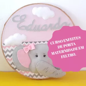 Imagem principal do produto Enfeites de Porta Maternidade em Feltro e  Peças decorativas para quarto de bebê!