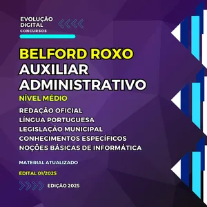Imagem de capa para o Ebook APOSTILA - BELFORD ROXO - AUXILIAR ADMINISTRATIVO - NÍVEL MÉDIO