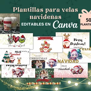 Imagen de portada para Curso online Velas personalizadas +50 plantillas navideñas