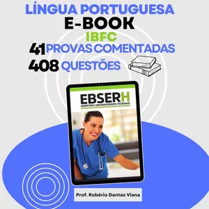 Imagem de capa para o Ebook E-book com 408 questões comentadas do IBFC.