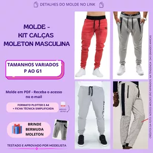 Imagem de capa para o Curso online Molde Kit Calças Moletom Masculina