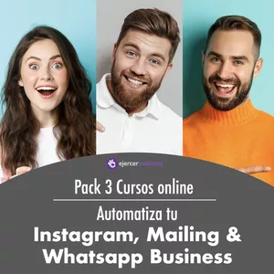 Imagen de portada para Curso online Pack 3x1: Automatiza tu Instagram, Mailing y Whatsapp Business 🎉