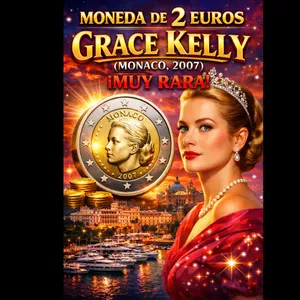 Imagen de portada para Ebook Moneda de 2 euros Grace Kelly (Mónaco, 2007) – muy rara