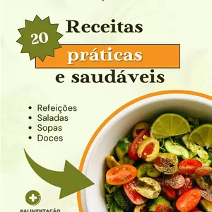 Imagem de capa para o Ebook 20 Receitas práticas e saudáveis