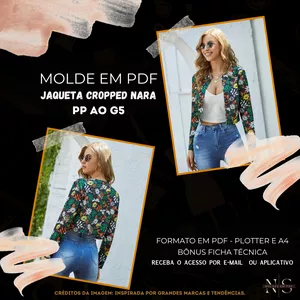 Imagem de capa para o Curso online 🧵[Molde em PDF] - Jaqueta Cropped Nara  ID 4654186 [PP ao XG]✨