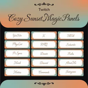 Cover image for Online course Twitch - Cozy Sunset Magic Panels