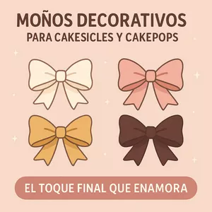 Imagen de portada para Ebook Moños Decorativos para Cakesicles y Cakepops: El toque final que enamora