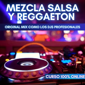 Imagen de portada para Curso online Mezcla salsa y reggaeton original mix como los djs profesionales