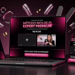 Imagem do curso DESIGNER DE UNHAS: MÉTODO MOLDE F1 EXPERT PREMIUM