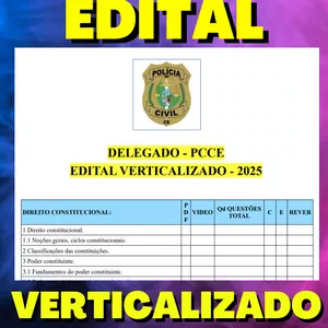 Imagem de capa para o Ebook DELEGADO - PCCE 2025 - Edital Verticalizado