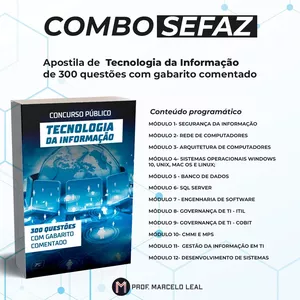 Imagem do curso APOSTILA DE TECNOLOGIA DE 300 QUESTÕES COM GABARITO COMENTADO 
