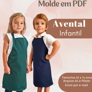 Imagem de capa para o Ebook MOLDE EM PDF AVENTAL INFANTIL 