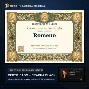🔥 BOLSA 100% [APLICADA] - [MATRÍCULA] CURSO DE FORMAÇÃO EM ROMENO - ACESSO VITALÍCIO - CRACHÁ BLACK + REGISTRO - CASHBACK R$ 25 - BÔNUS APOSTILA EXTRA - FP