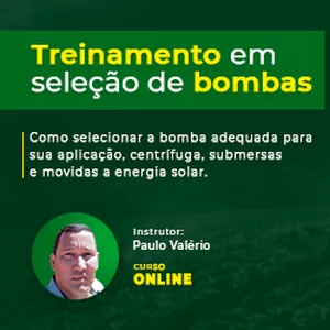 Imagem do curso Curso de dimensionamento e seleção de bombas movida a energia solar e elétrica 